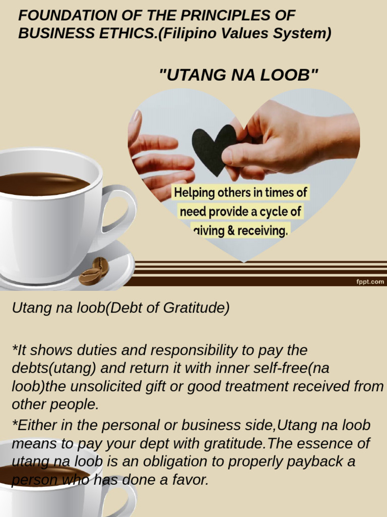 Foundation of the Principles of Business Ethics.(Filipino Values System ...