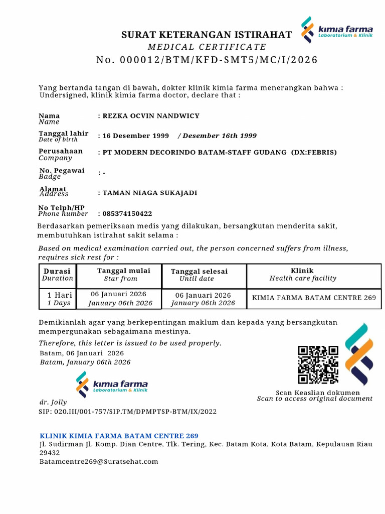Medical Certificated | PDF
