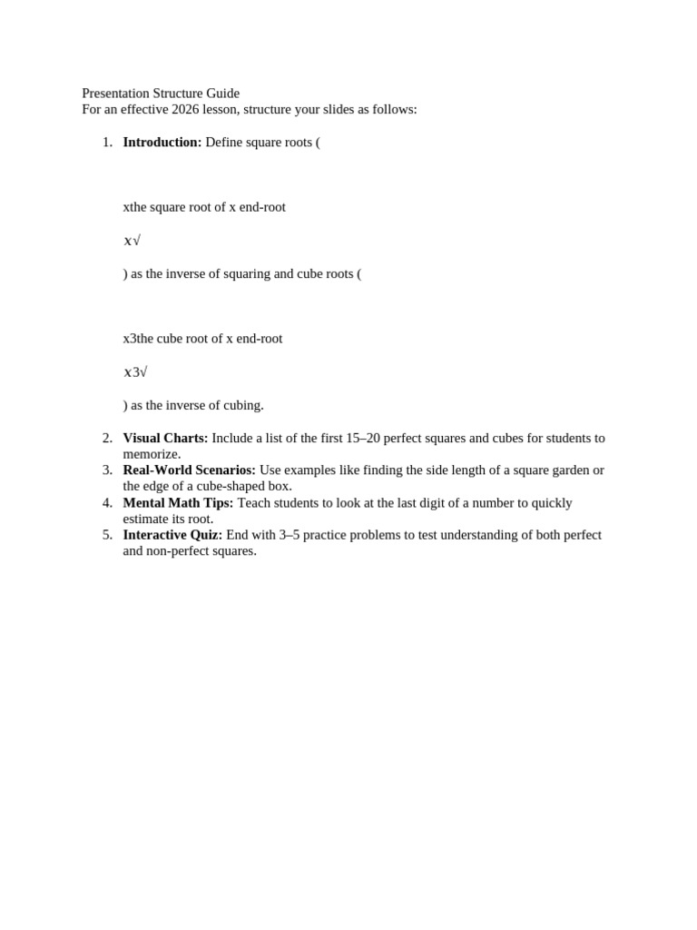 2026 Presentation Structure Guide | PDF