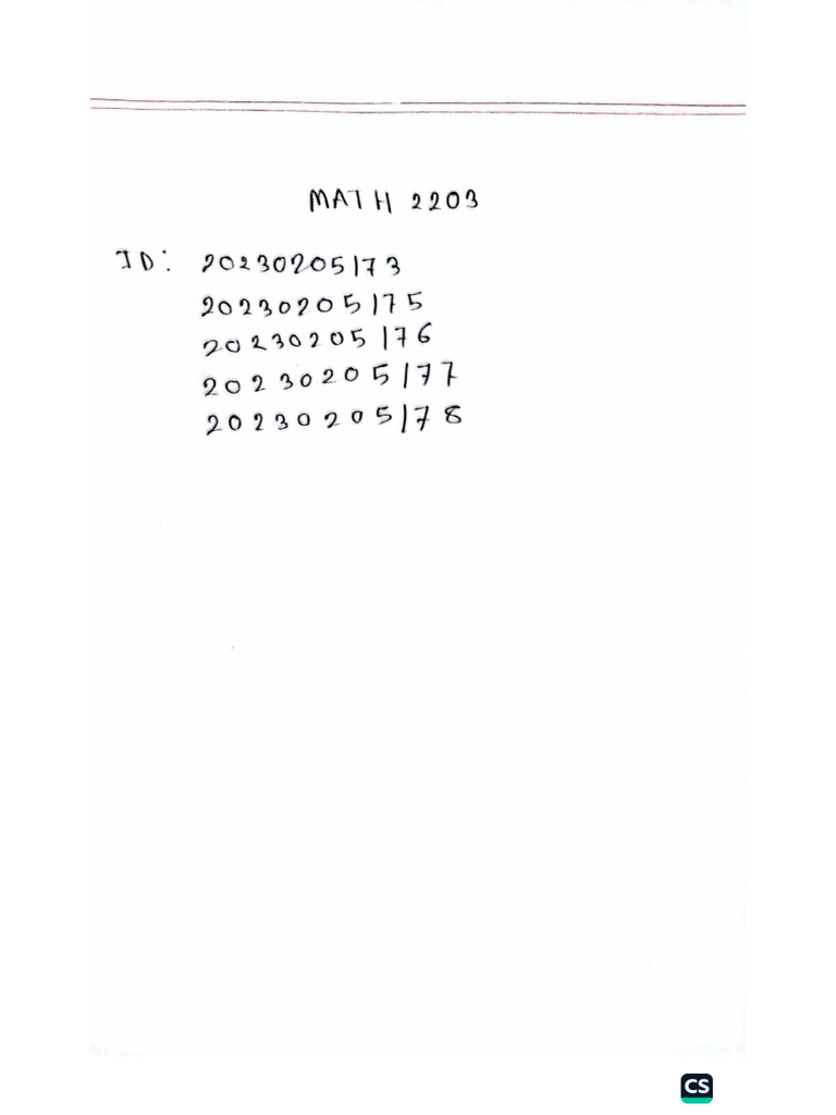 Math2203 HW | PDF