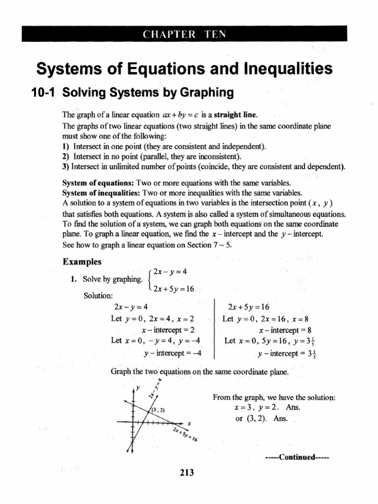 Solving Systems of Equations & Inequalities | PDF | Equations | Linear ...