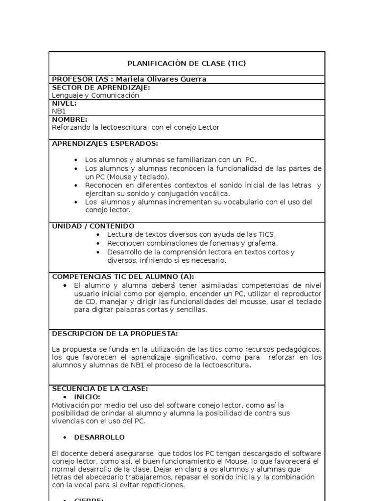 Actividades TIC para Nivel Inicial y Primaria | PDF | Tecnología de ...