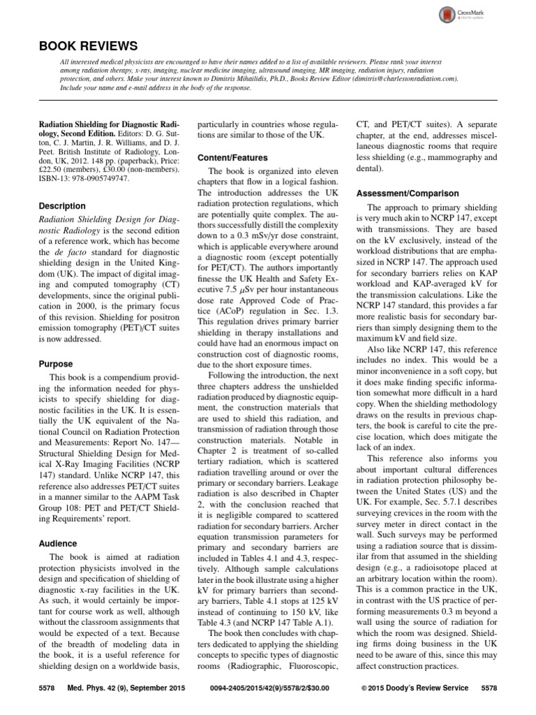 Medical Physics - 2015 - Martin - Radiation Shielding for Diagnostic ...