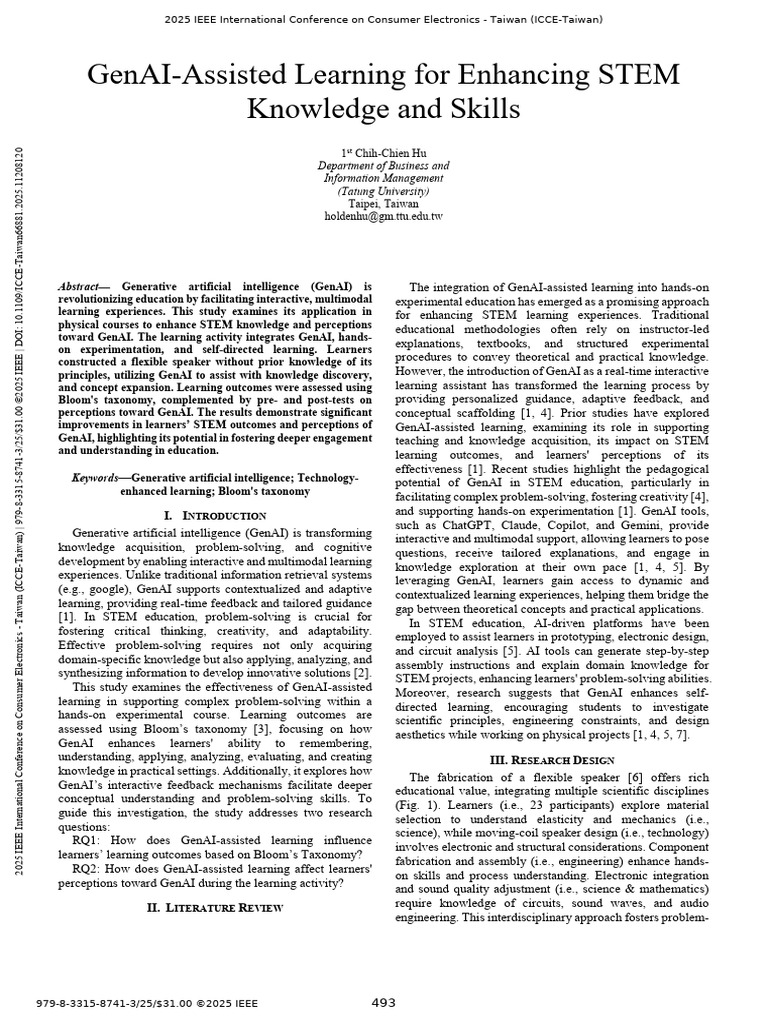 GenAI in STEM Education: Enhancing Learning | PDF | Learning ...