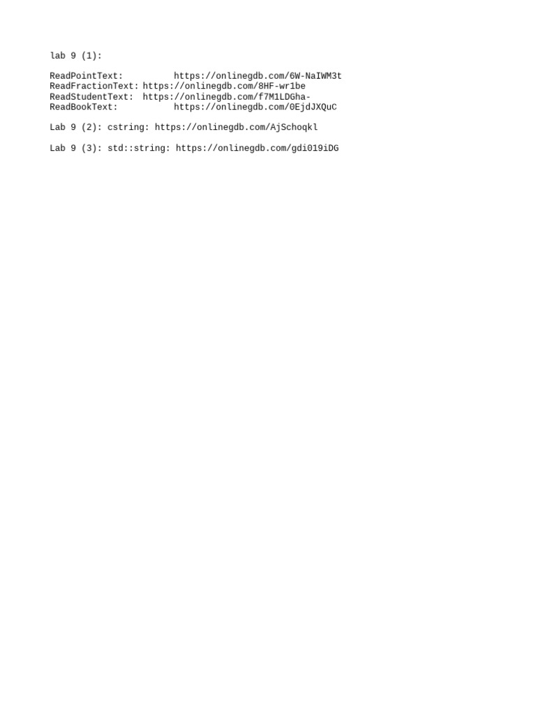 Lab 9 | PDF