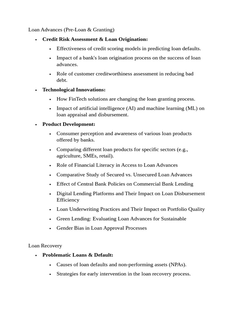 Credit Risk Assessment & Loan Origination | PDF | Loans | Banks