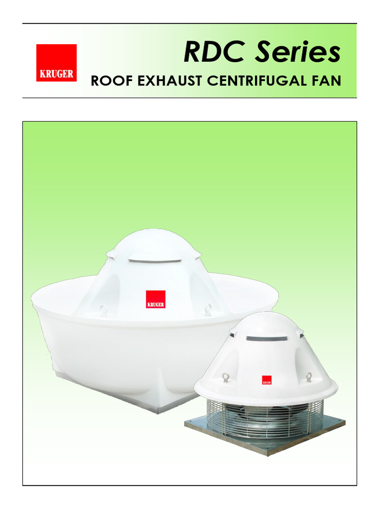 Roof Exhaust Centrifugal Fans - RDC Series | PDF | Gas Technologies ...