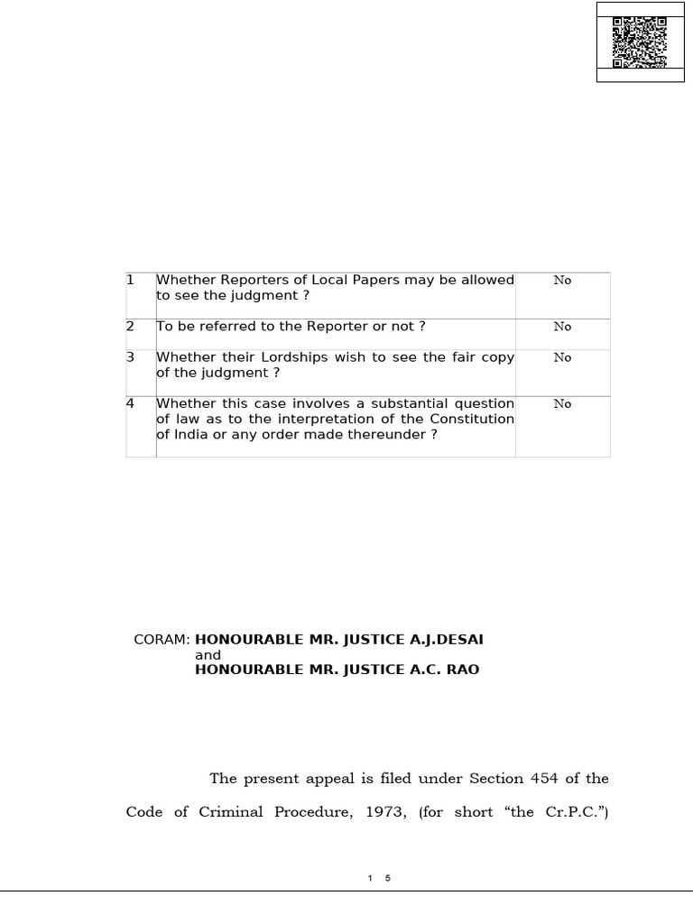 Final Oeder Criminal Appeal Muddamal No. 1750 of 2019 | PDF | Acquittal ...