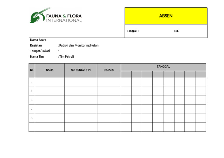 Form Absensi Patroli | PDF