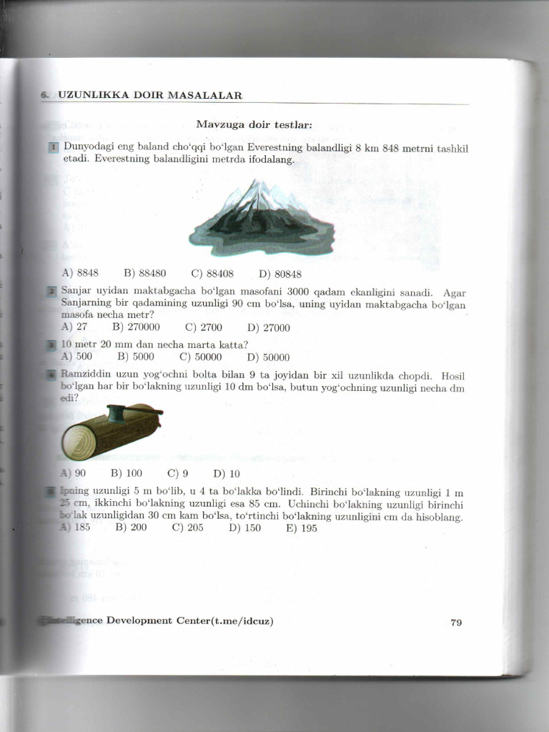6 Mavzu Test | PDF