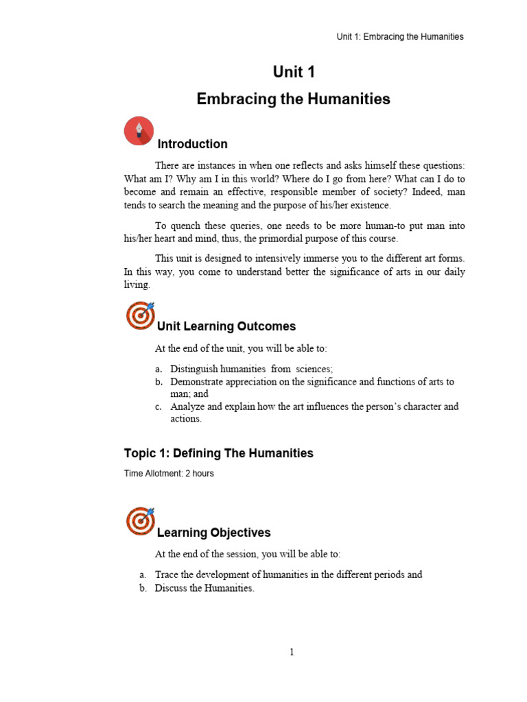 Unit 1 NEW 1 | PDF | The Arts | Humanities
