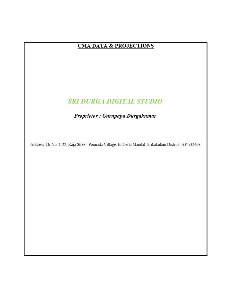 Photography Business Financial Projections | PDF | Depreciation | Fixed ...