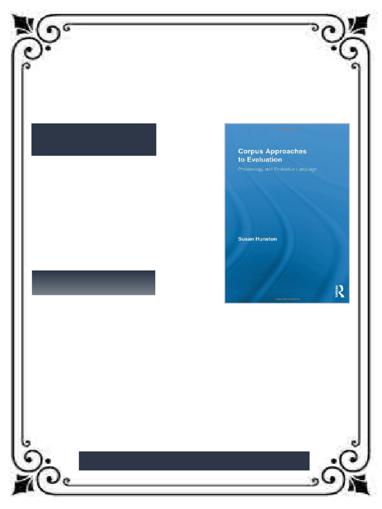 Corpus Approaches To Evaluation Susan Hunston Ebook Premium Handbook ...