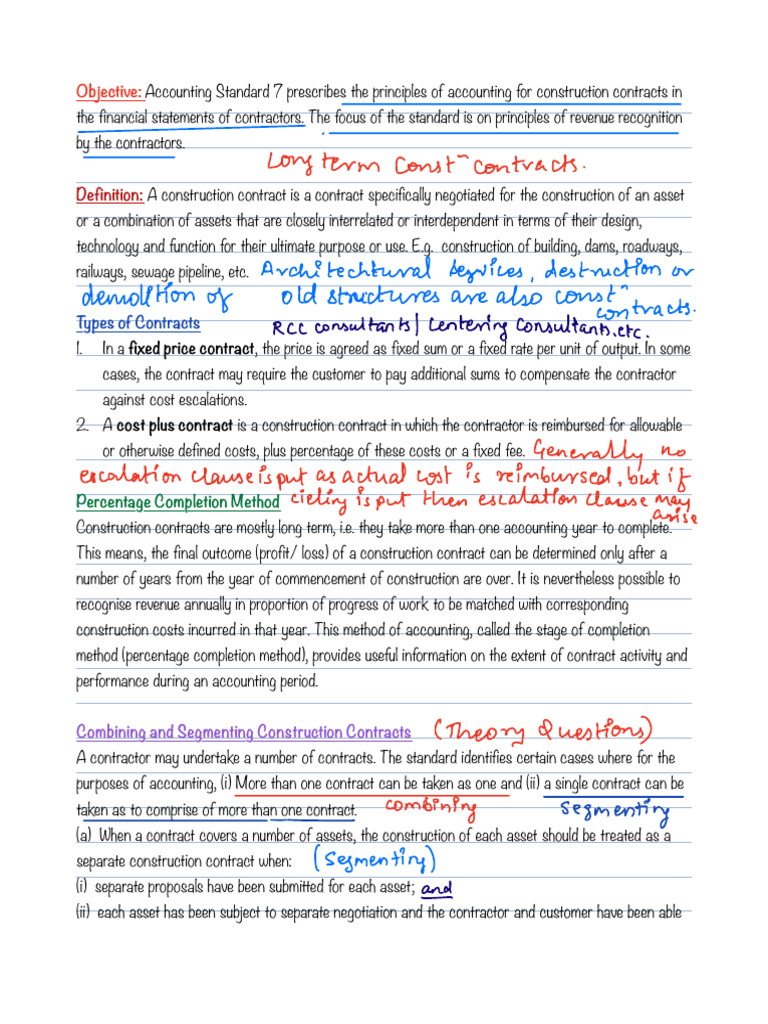 Construction Contracts Accounting Guide | PDF | Cost | Expense