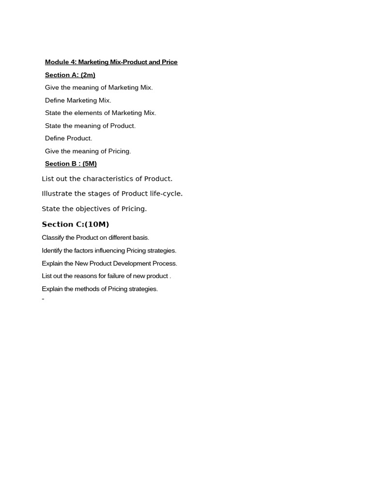 POM 4th Module QB | PDF