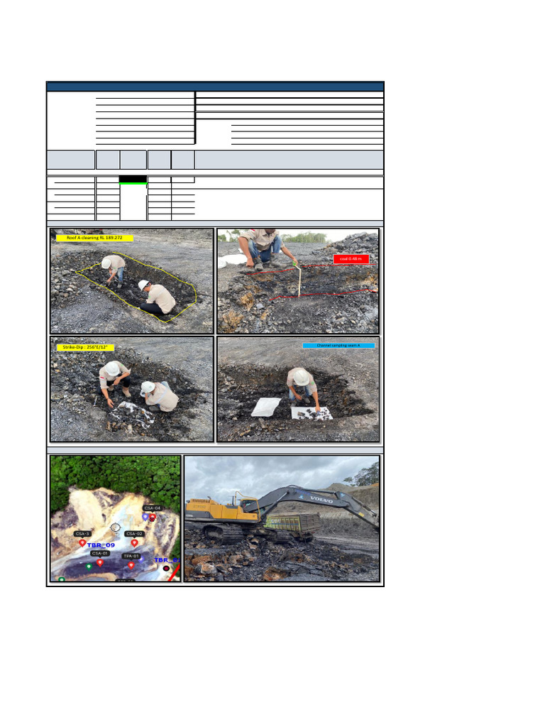 Channel Sampling Report for Coal Seam A | PDF