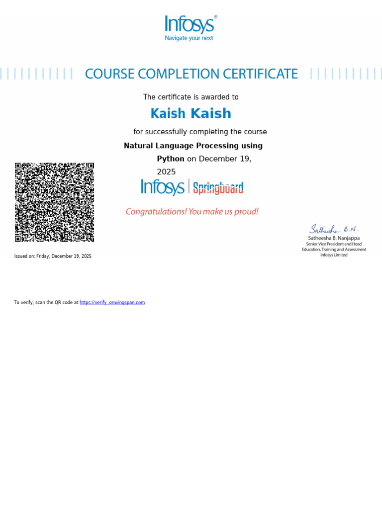 NLP Course Completion Certificate | PDF