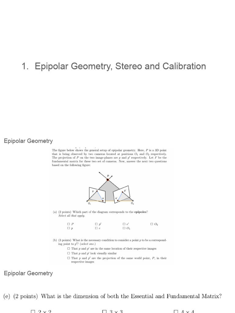 Epipolar Geometry and Neural Networks | PDF