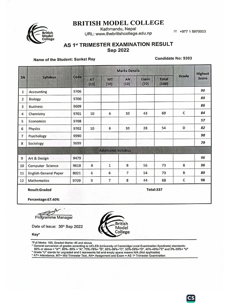 Grade Sheets | PDF