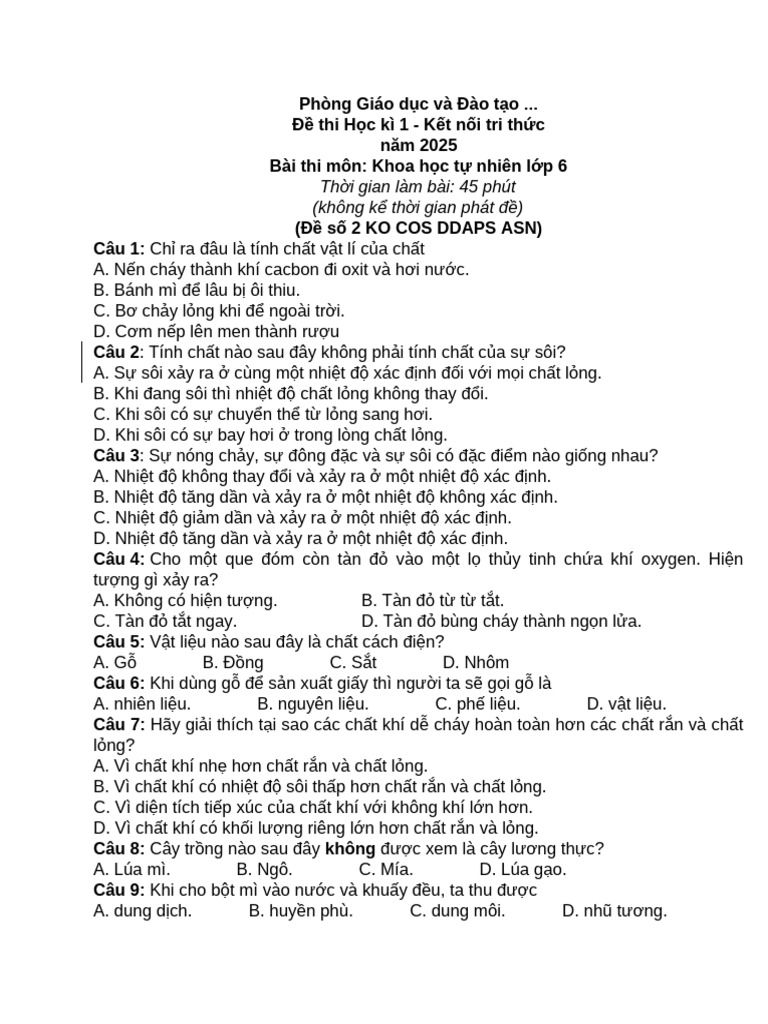 ĐỀ 2 KHTN | PDF