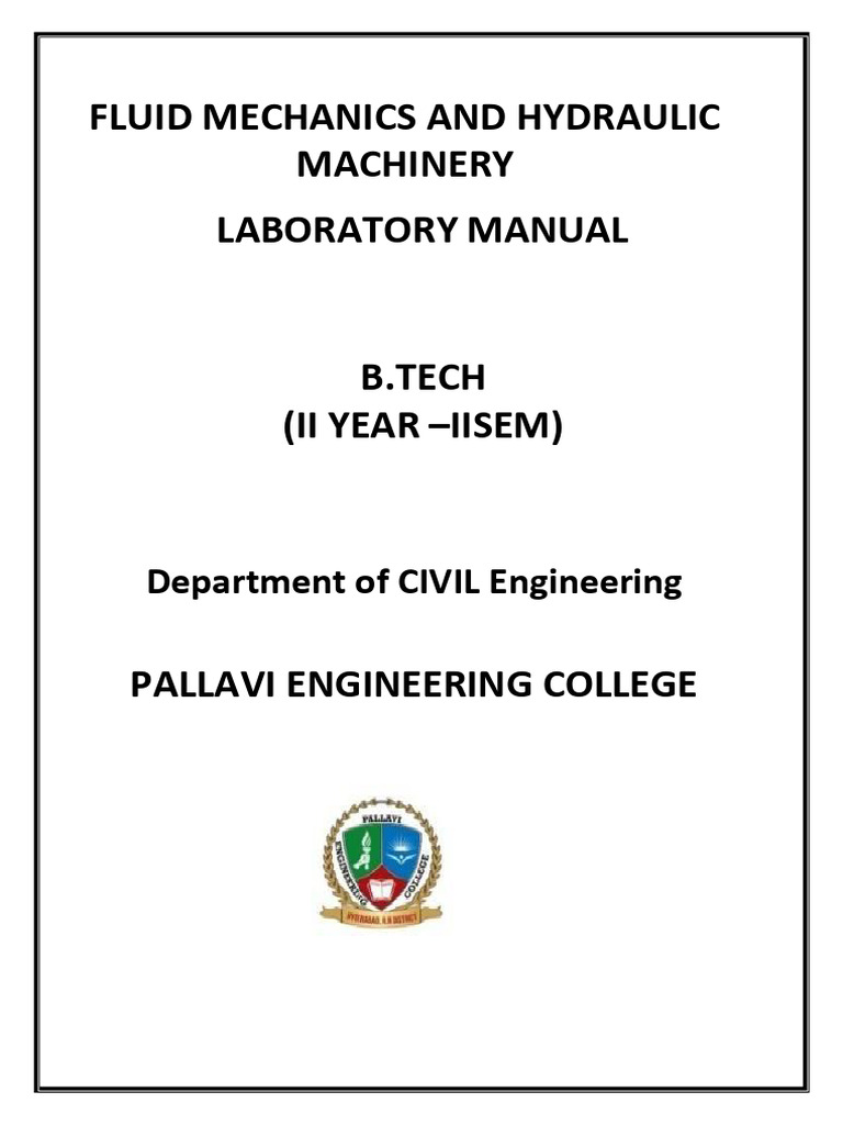 Fluid Mechanics and Hydraulic Machinery | PDF | Pump | Pressure Measurement