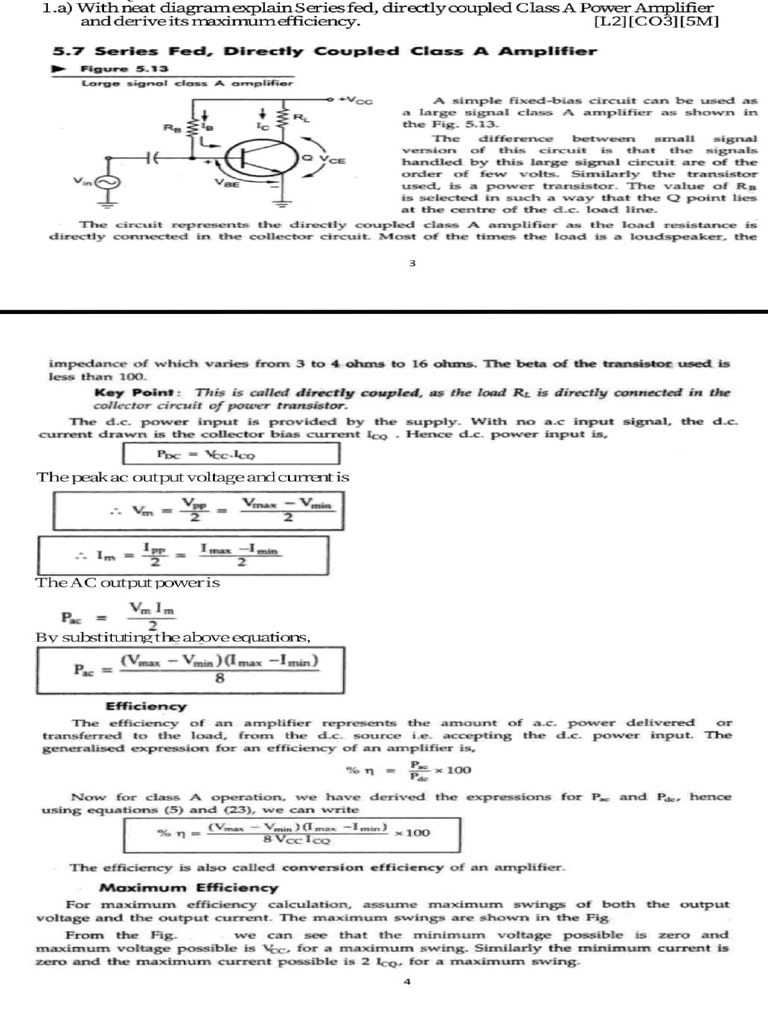 IIECE - ECA - UNIT - 4 - Power and Tuned Amplifiers | PDF | Amplifier ...