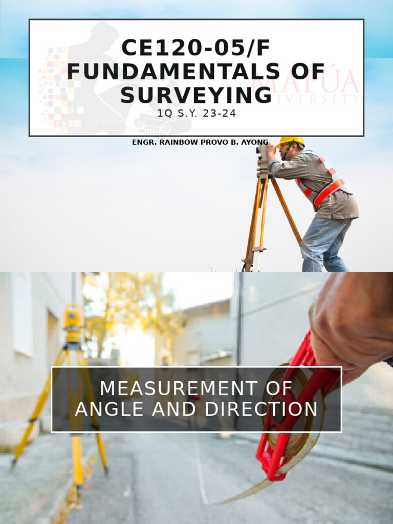 Angle and Direction Measurement in Surveying | PDF | Angle | Circle