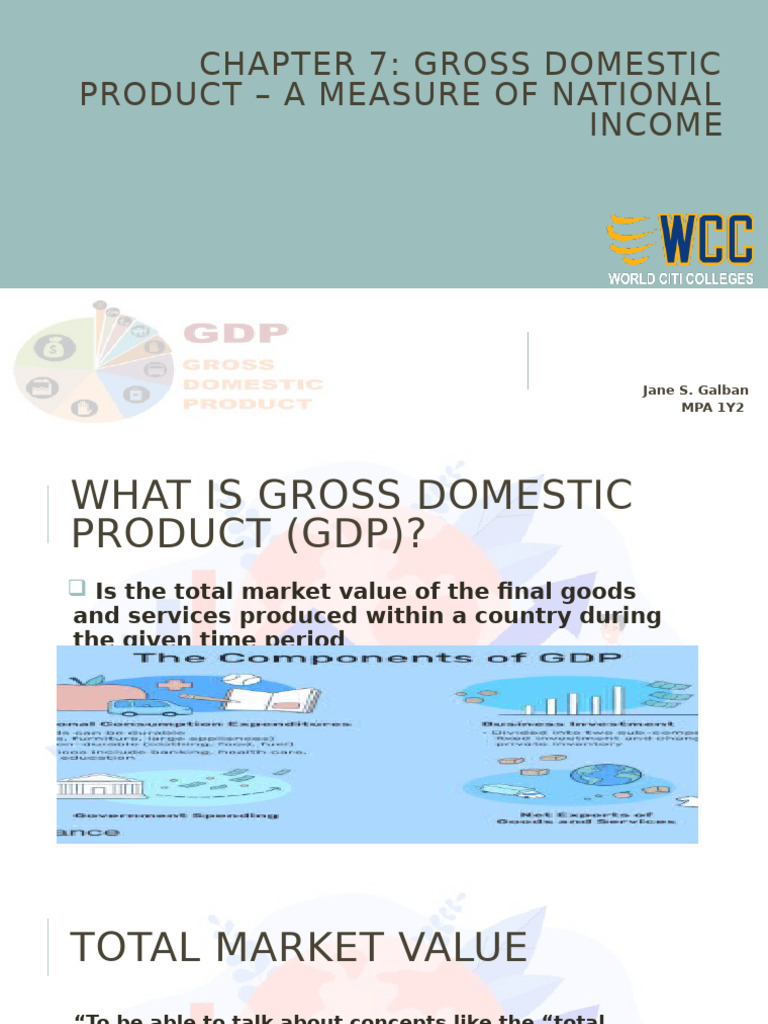 Galban - Jane - Chapter 7 - Gross Domestic Product - Economics 201 ...