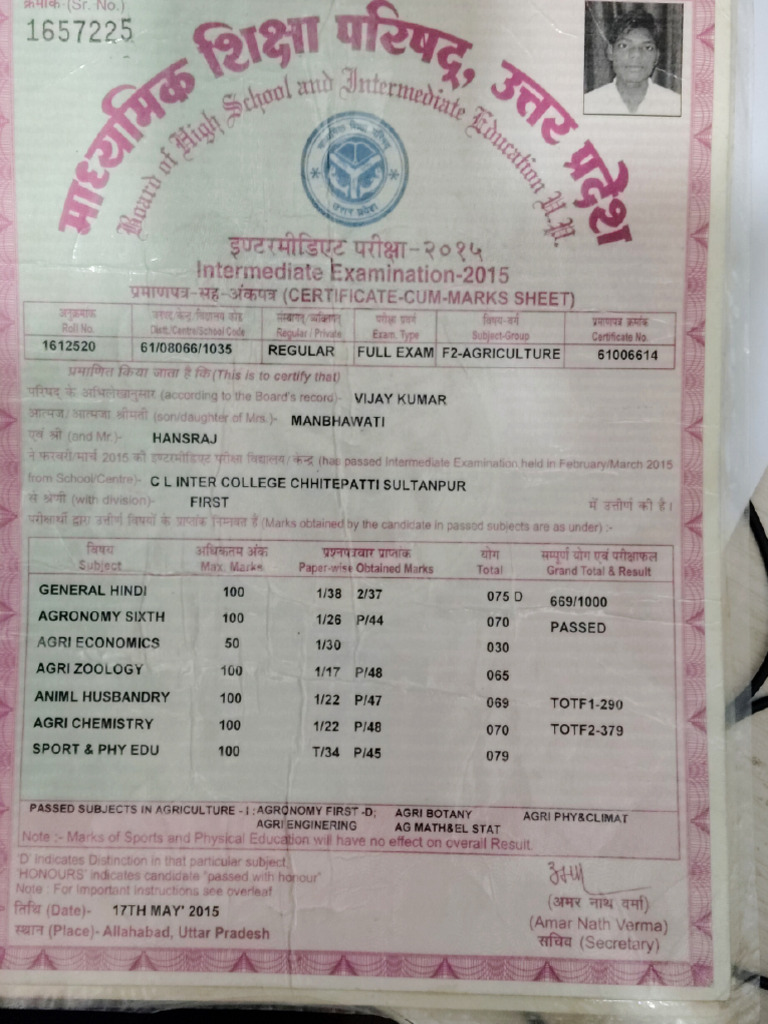 My Mark Sheet | PDF