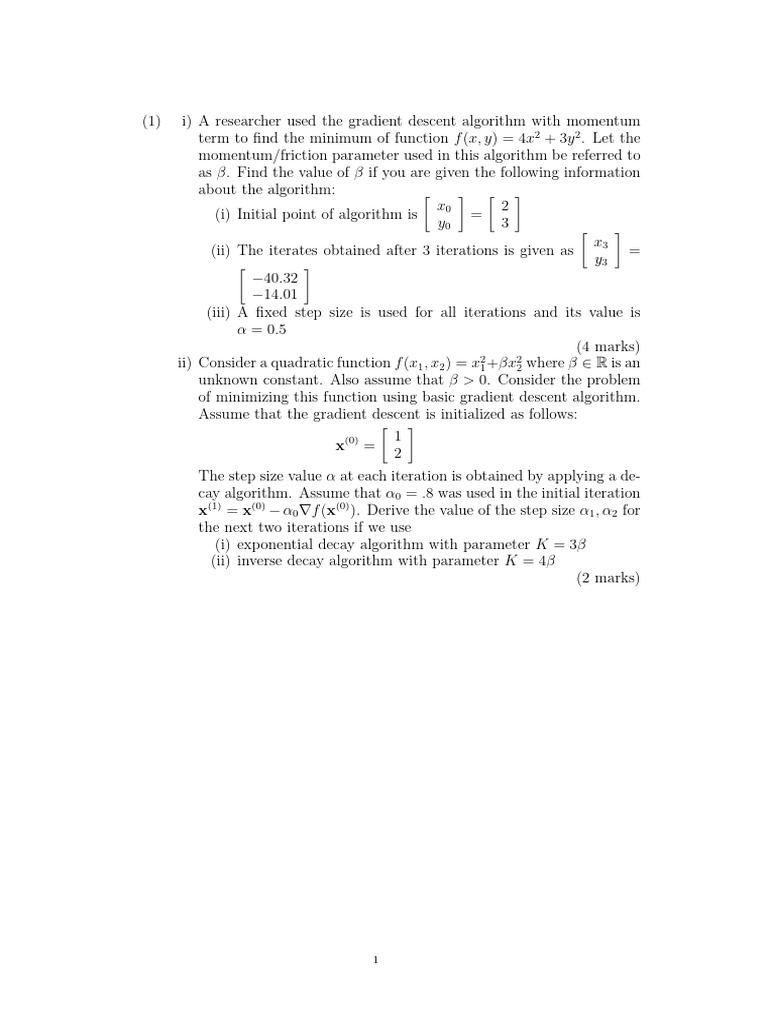 Gradient Descent and Eigenvector Analysis | PDF | Eigenvalues And ...