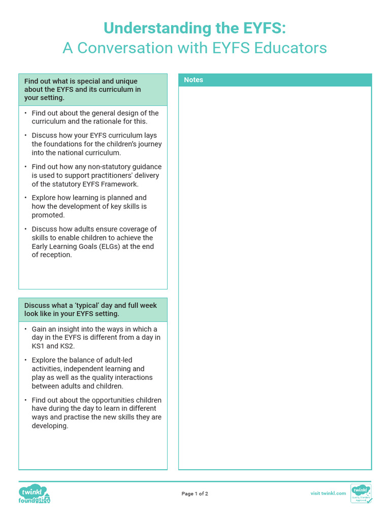 Insights into EYFS Curriculum Practices | PDF | Learning | Curriculum