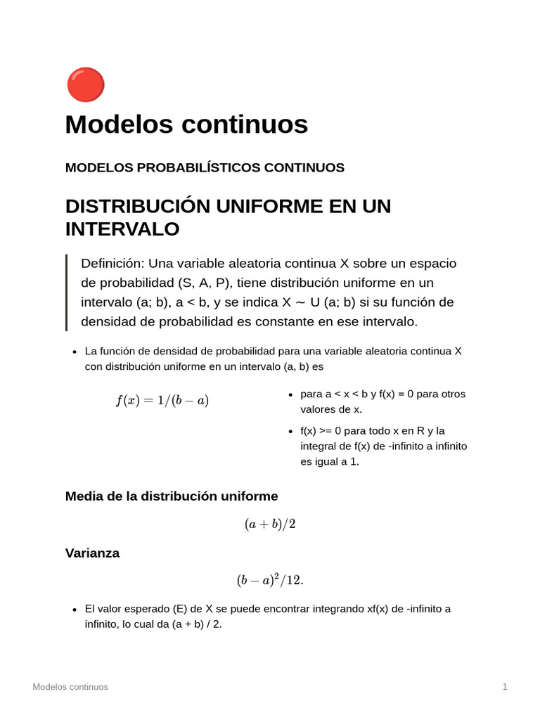 Modelos Probabilísticos Continuos: Guía Completa | PDF | Enseñanza de ...