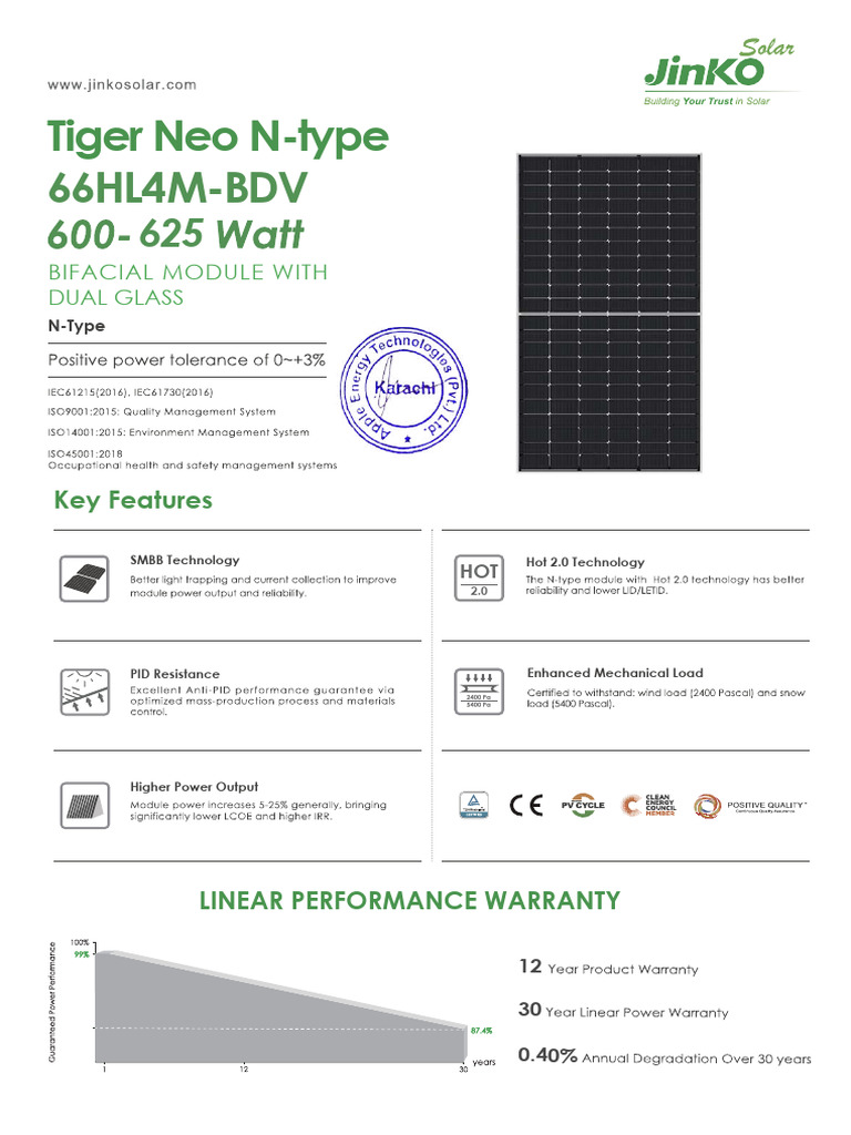 Solar Panel Datasheet - Compressed | PDF | Solar Panel | Electricity