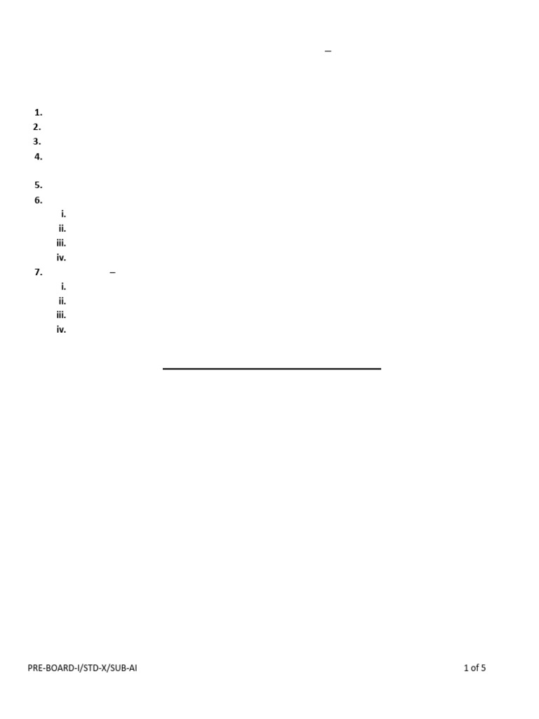 Class X AI Pre-Board Exam Paper 2025-26 | PDF | Artificial Intelligence ...