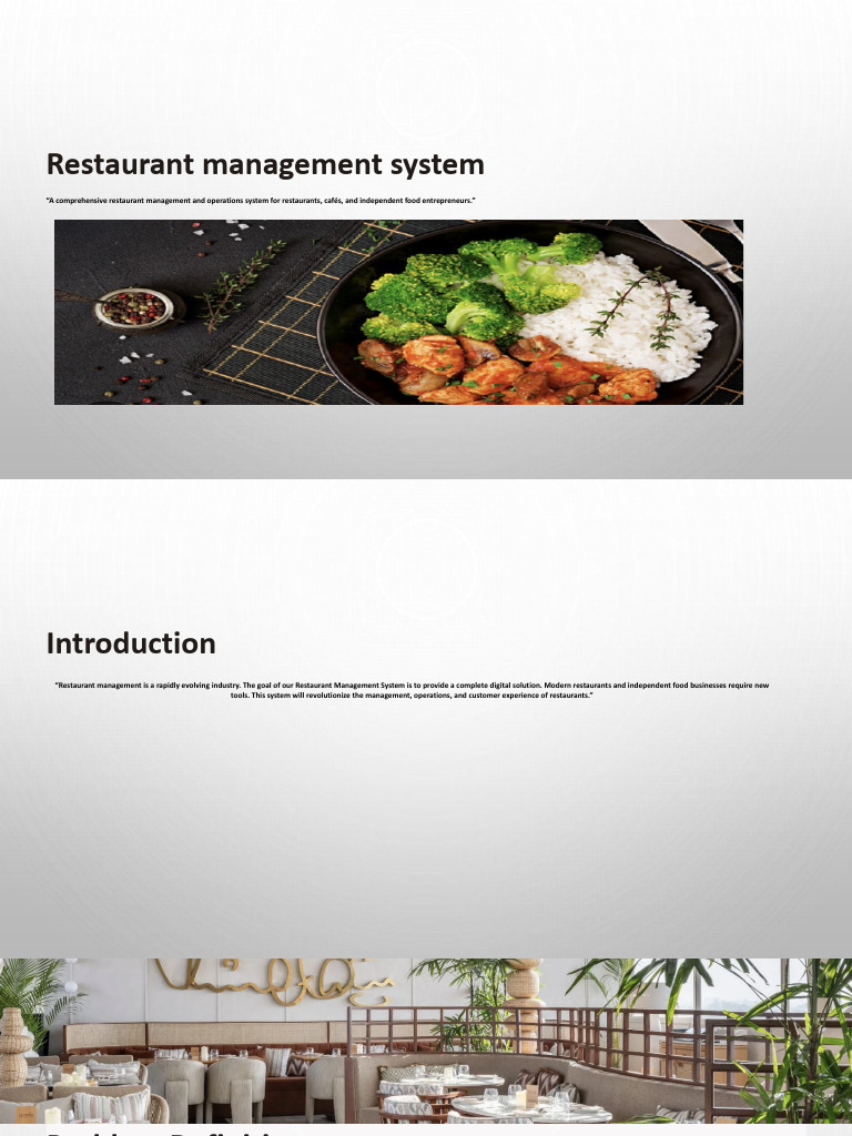 Restaurant Management System Overview | PDF | Data | World Wide Web