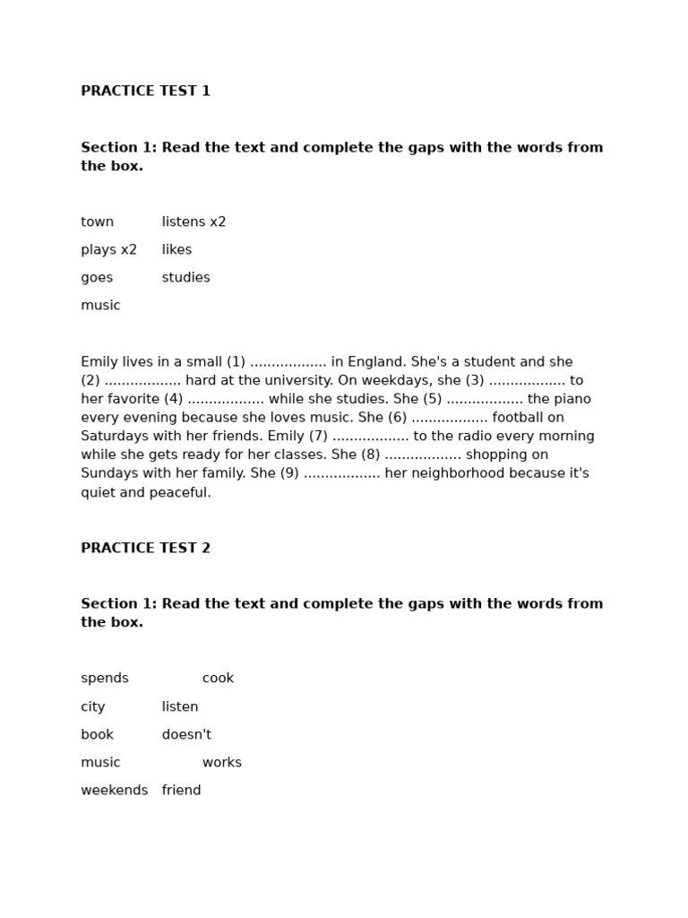 Practice Test 1 | PDF