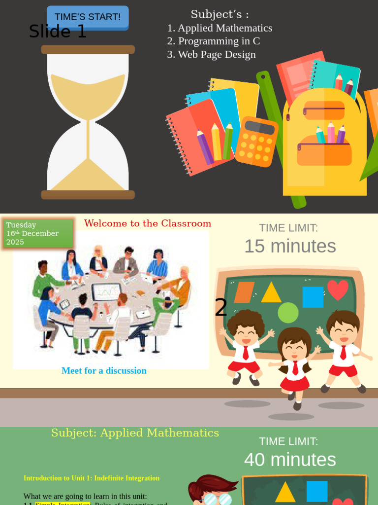 Classroom Guide: Math, C Programming, Web Design | PDF | Integral ...
