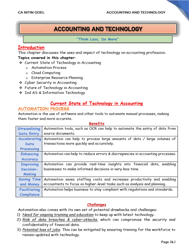 Technology's Impact on Accounting | PDF | Cloud Computing | Security