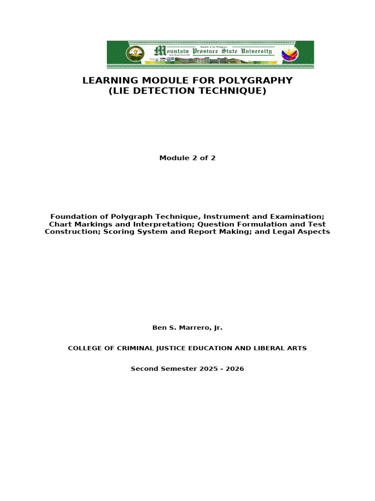 Polygraphy Module 2 2025 2026 | PDF | Autonomic Nervous System ...