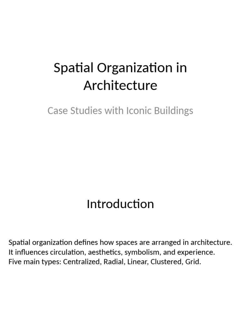 Spatial Organization in Iconic Architecture | PDF