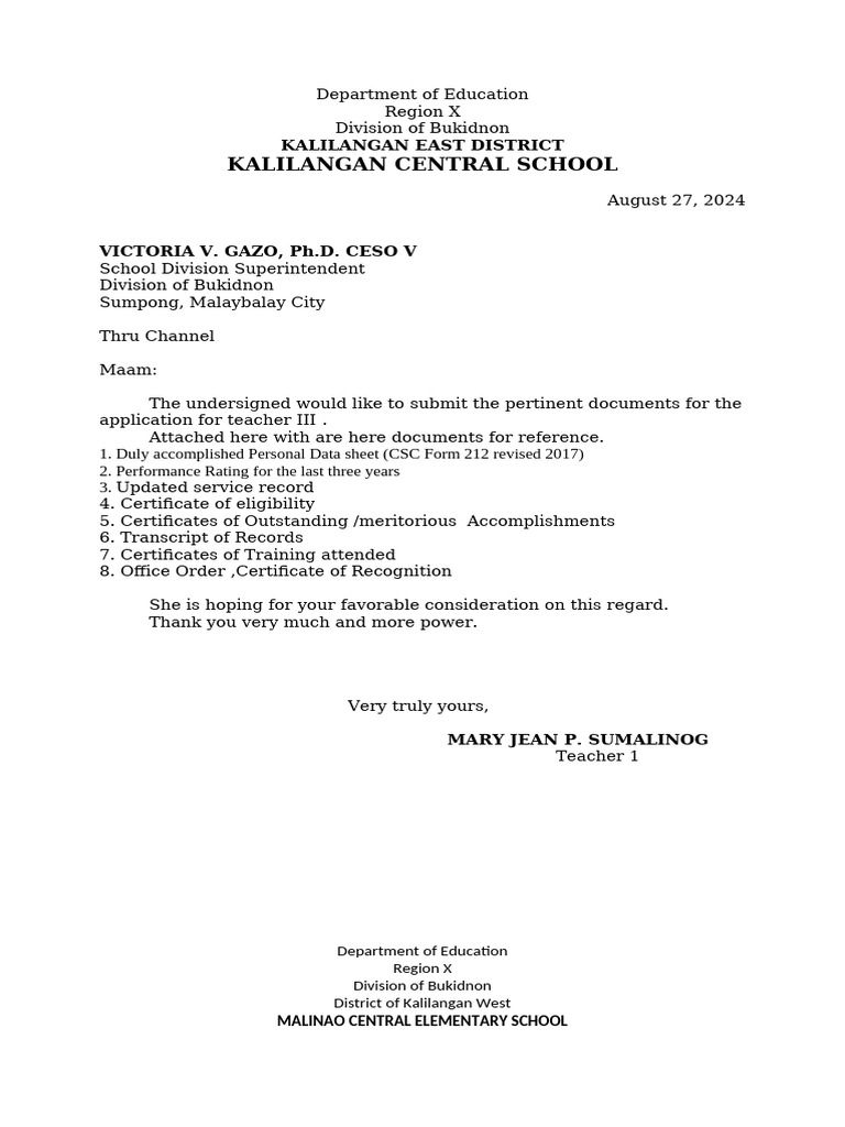 Teacher Application and Salary Claims Submission | PDF