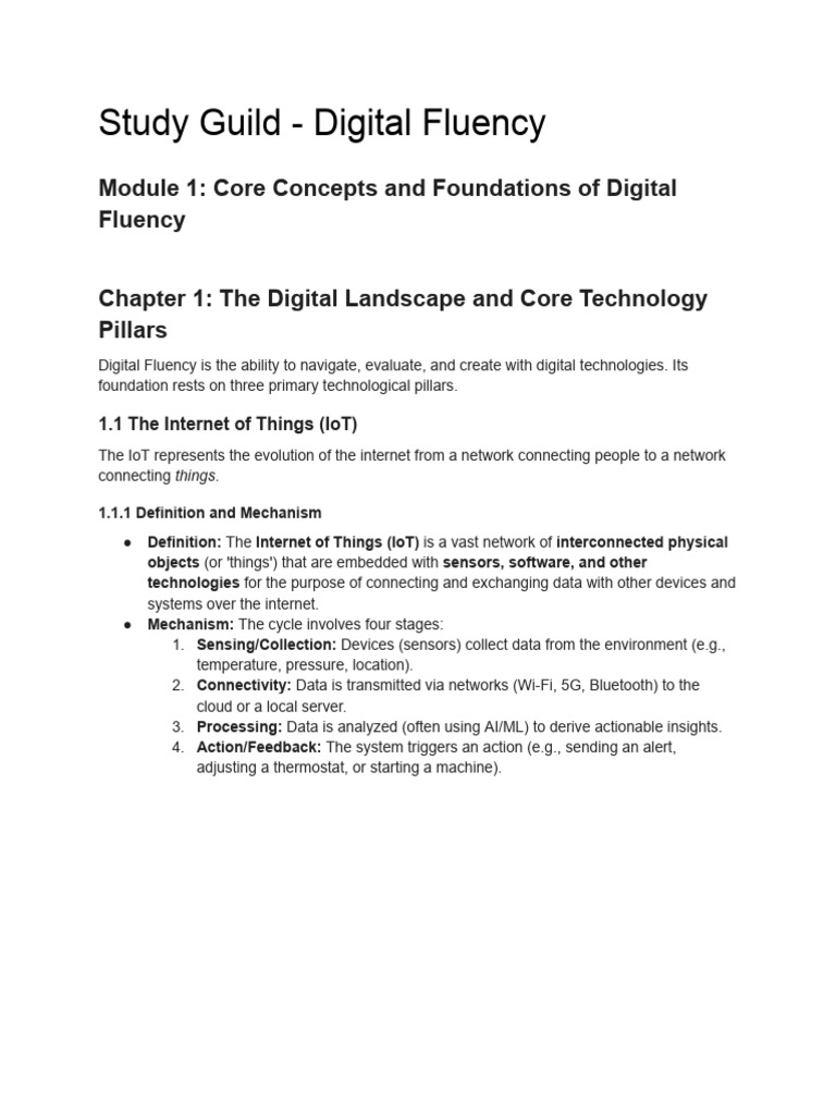 Digital Fluency Essentials Guide | PDF | Internet Of Things | Cloud ...
