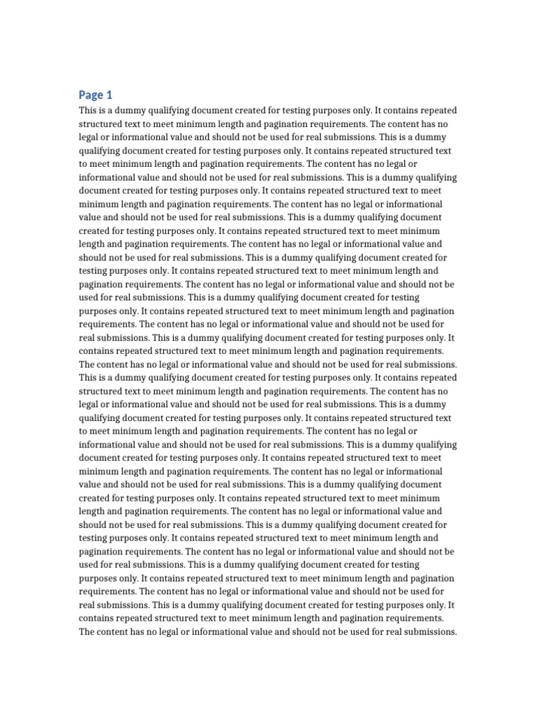 Dummy Qualifying Document | PDF | Printing | Written Communication