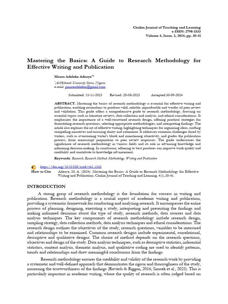 Research Methodology Guide for Writers | PDF | Methodology | Hypothesis