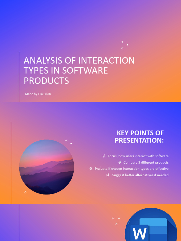 User Interaction Types in Software Analysis | PDF | Command Line ...