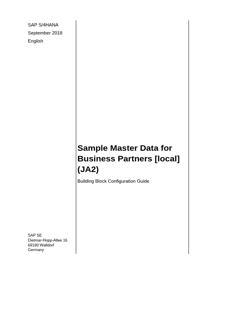 Business Partner Data Configuration Guide | PDF | Bookkeeping | Cloud ...