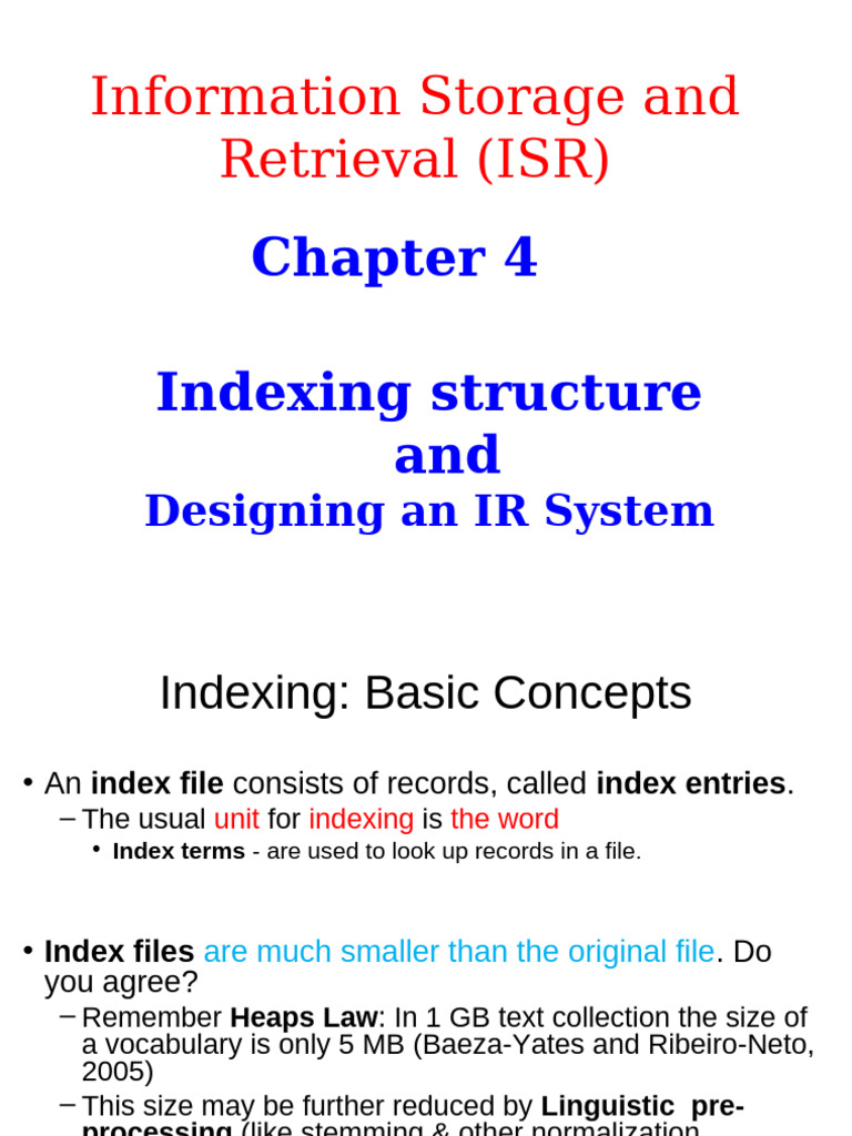 Indexing Structures in Information Retrieval | PDF | Search Engine ...