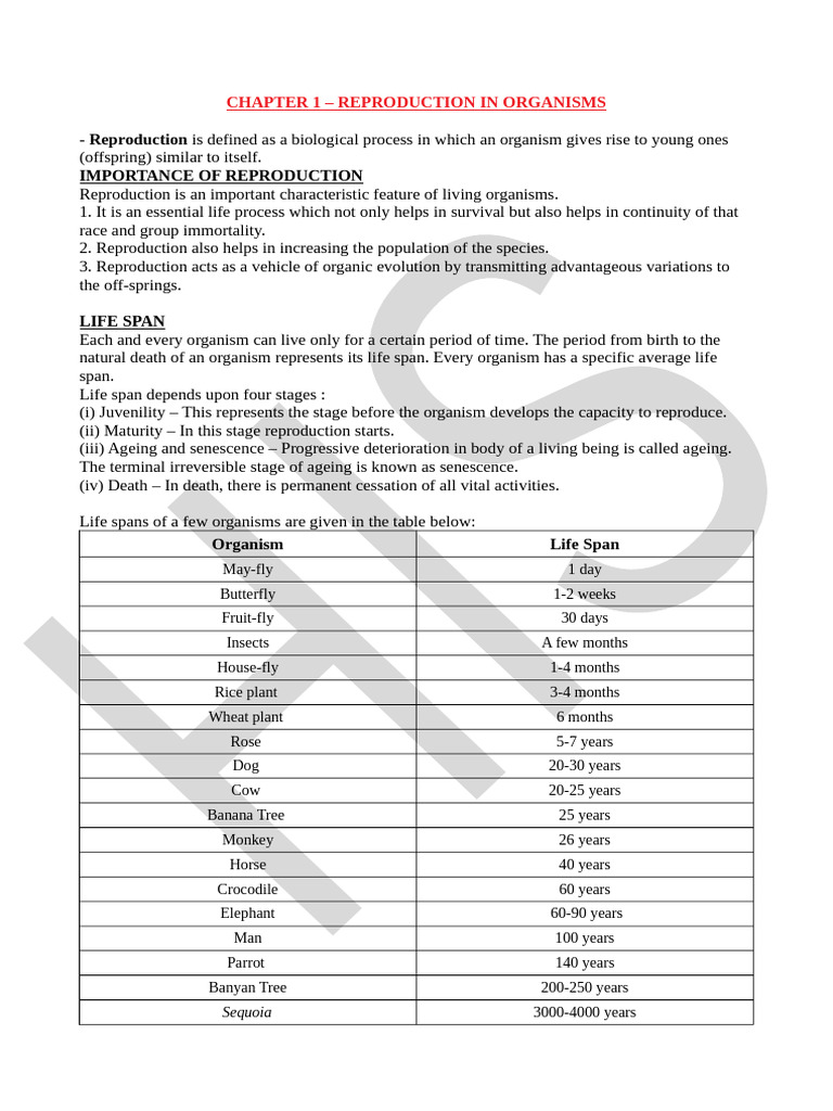 10+2-Biology-Reproduction in Organisms-Reproduction in Organisms-Board ...