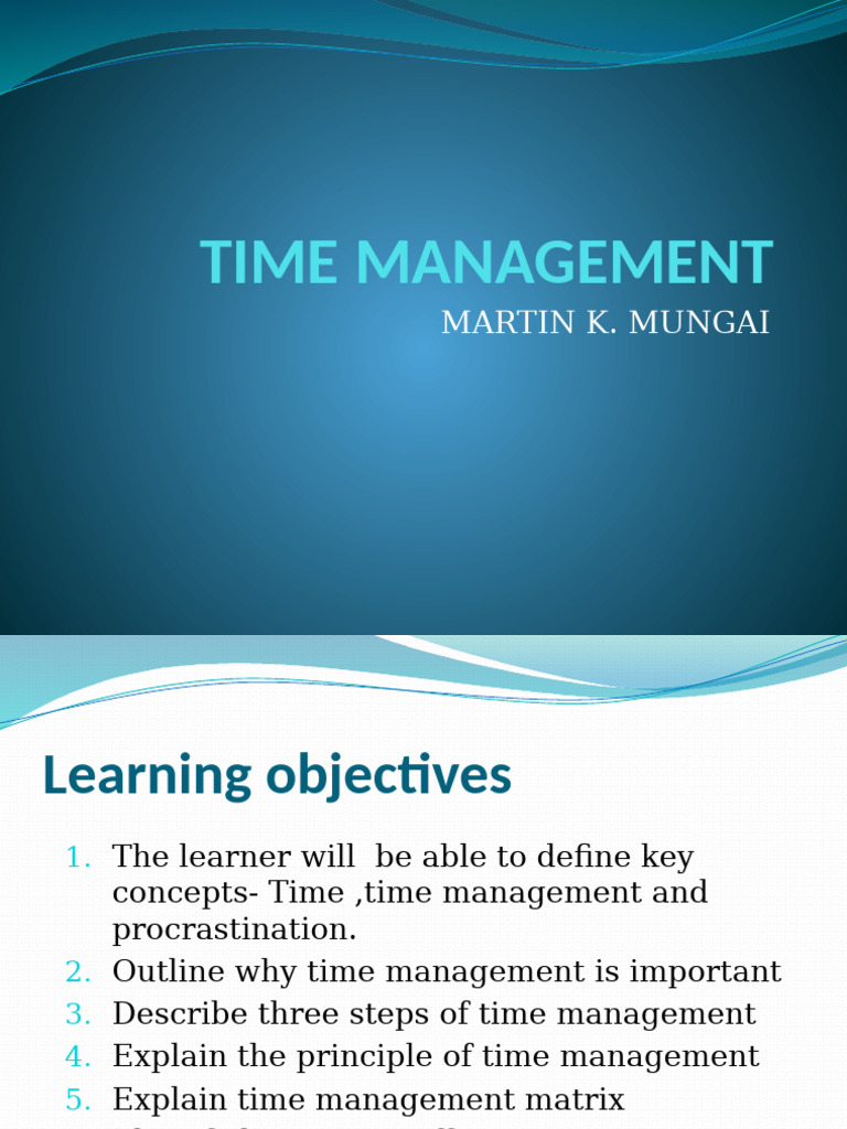Effective Time Management Techniques | PDF | Time Management ...
