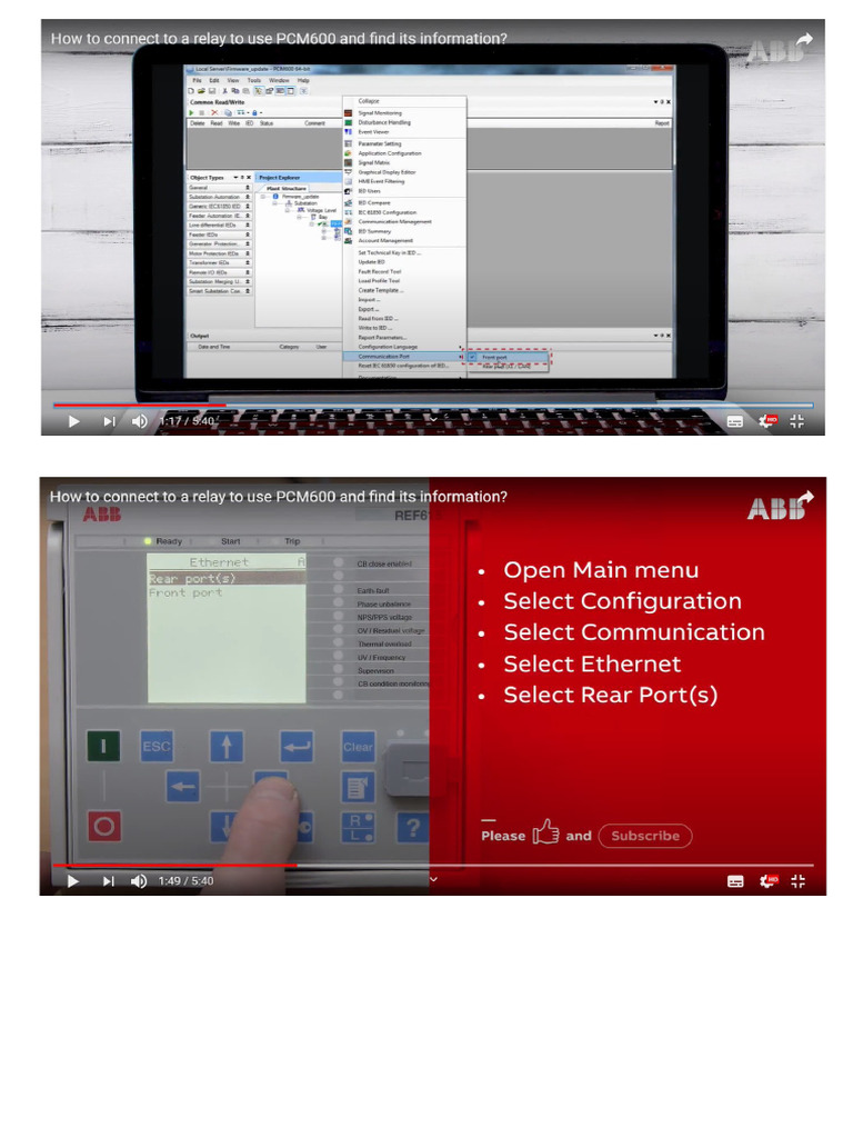 การเชื่อมต่อ Relay protection ABB | PDF